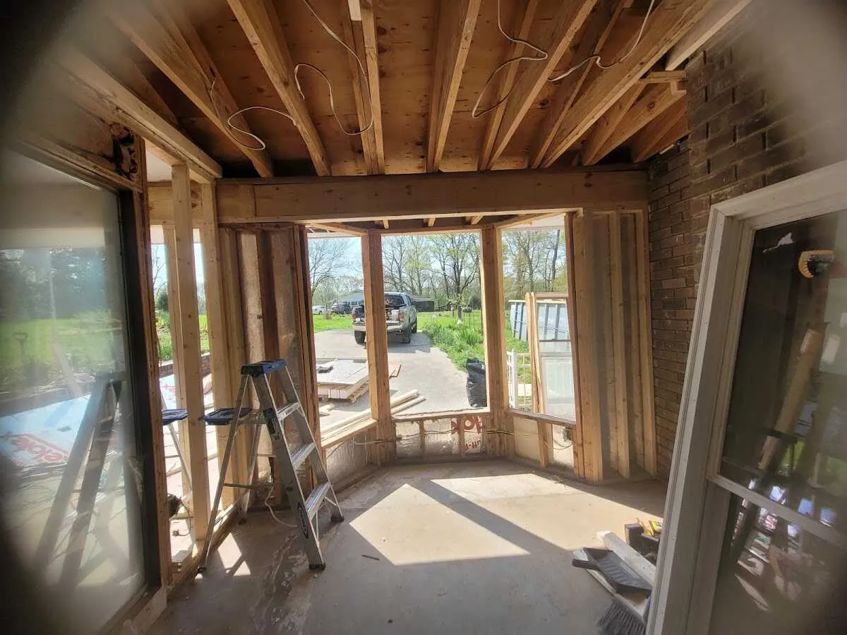 Room gutted to studs for rebuild during Emergency Water Damage Services in Mammoth Lakes
